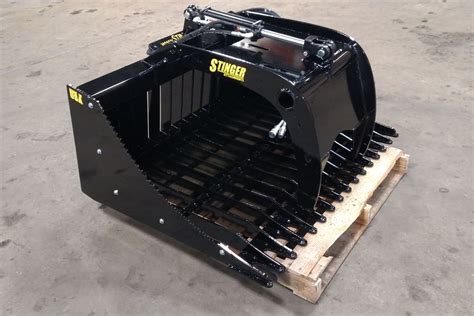 36 skid steer bucket|48'' rock bucket w grapple.